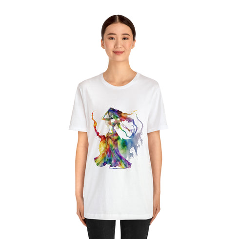 Rainbow Belly Dancer in Motion - Short Sleeve Tee